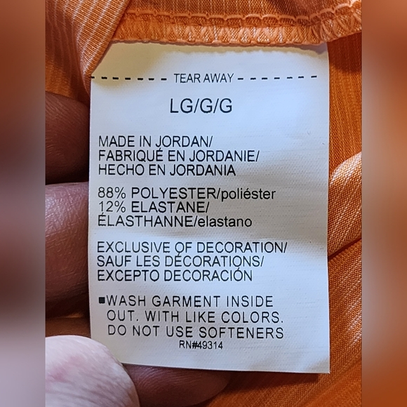 Under Armour Golf Polo Shirt Orange Loose Fit UPF 50+ Moisture Wicking Large - Picture 7 of 9